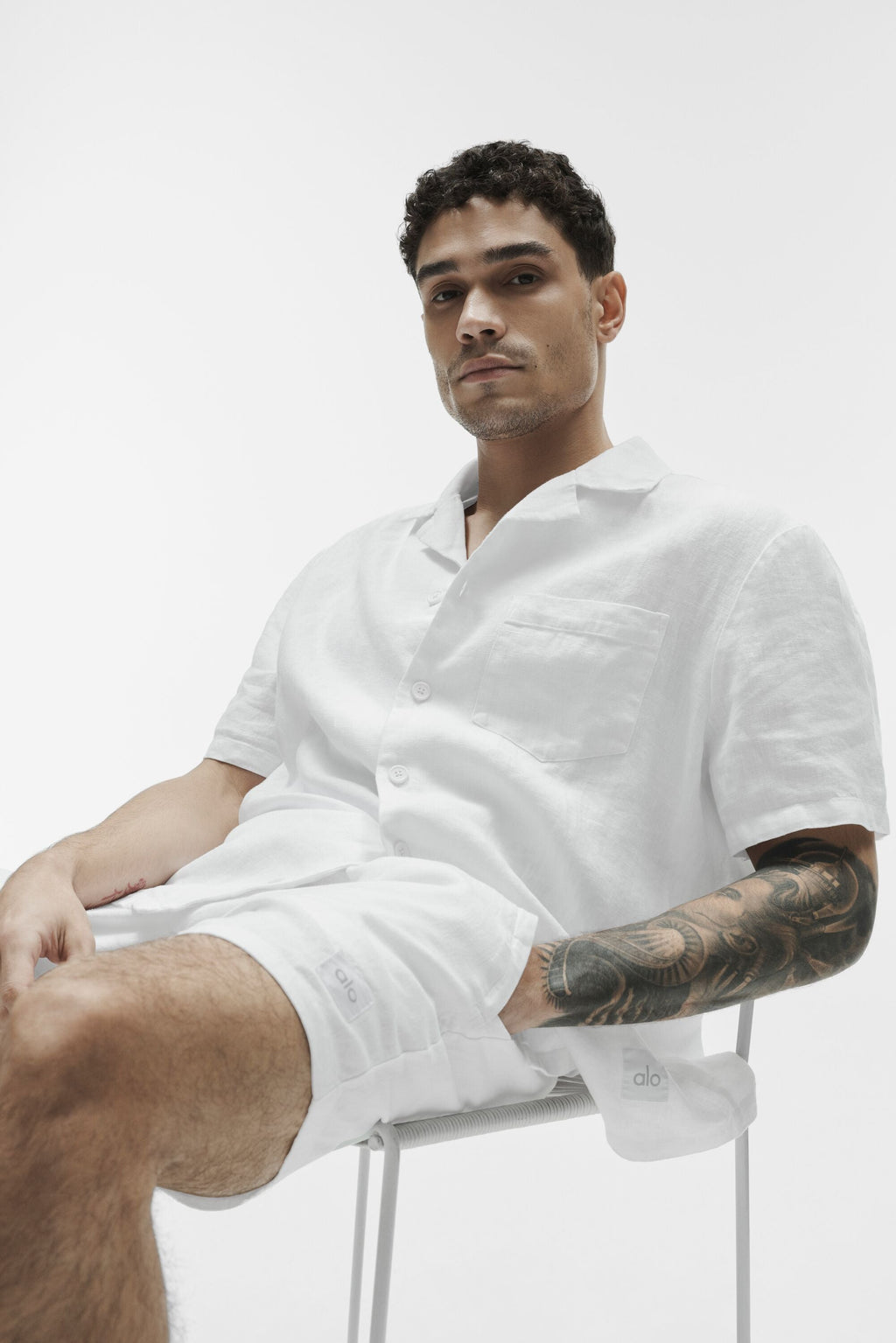 Linen Days Short Sleeve Button Up - White