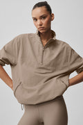 Light Weight Takeaway Track Pullover - Gravel