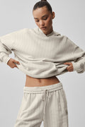 Pinstripe Hoodie - Bone Pinstripe