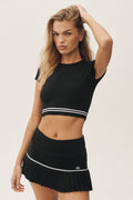 Cotton Cashmere My Serve Short Sleeve - Black/White