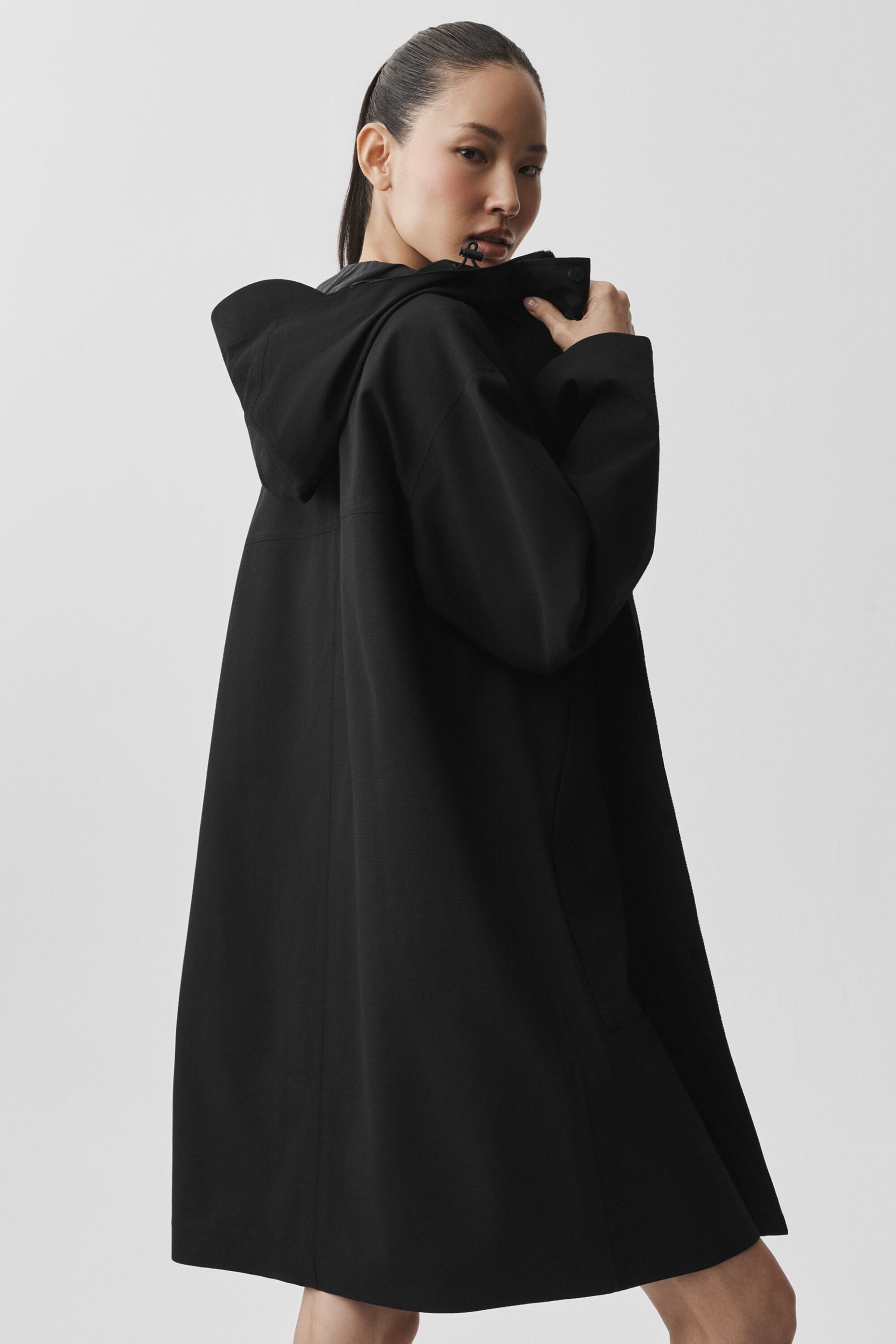 Rain Or Shine Long Coat - Black