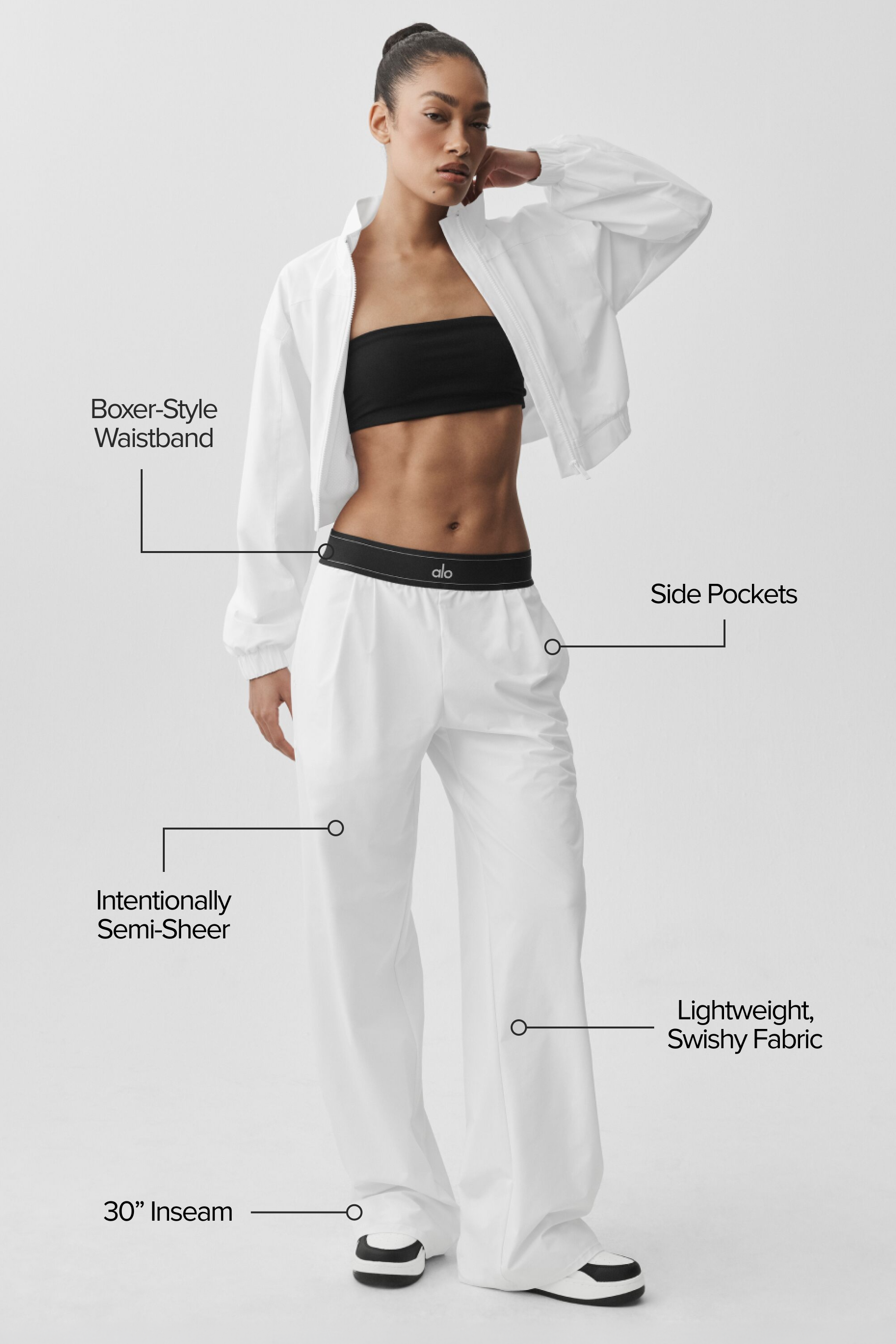 Suit Up Trouser (Long) - White/Black